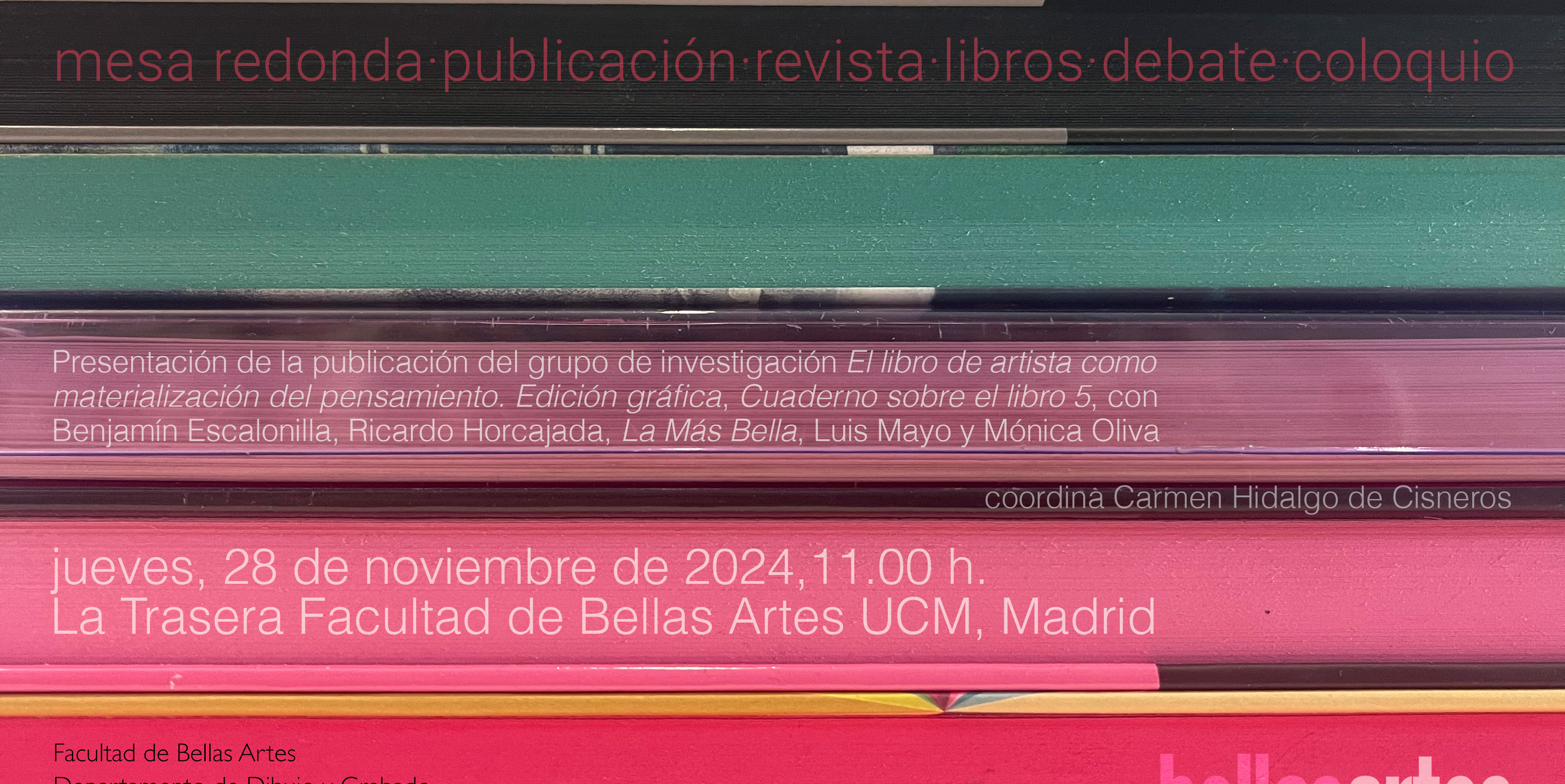 Presentación de la publicación Cuaderno sobre el libro 5: Jueves 28 de noviembre, 11 h., La Trasera