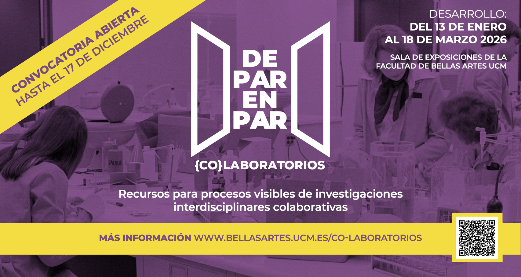 Abierta la convocatoria del programa {Co}laboratorios para el curso académico 2025/2026